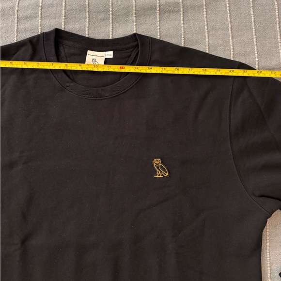 OVO Black Crew Neck Sweater with Gold Logo - Picture 12 of 16